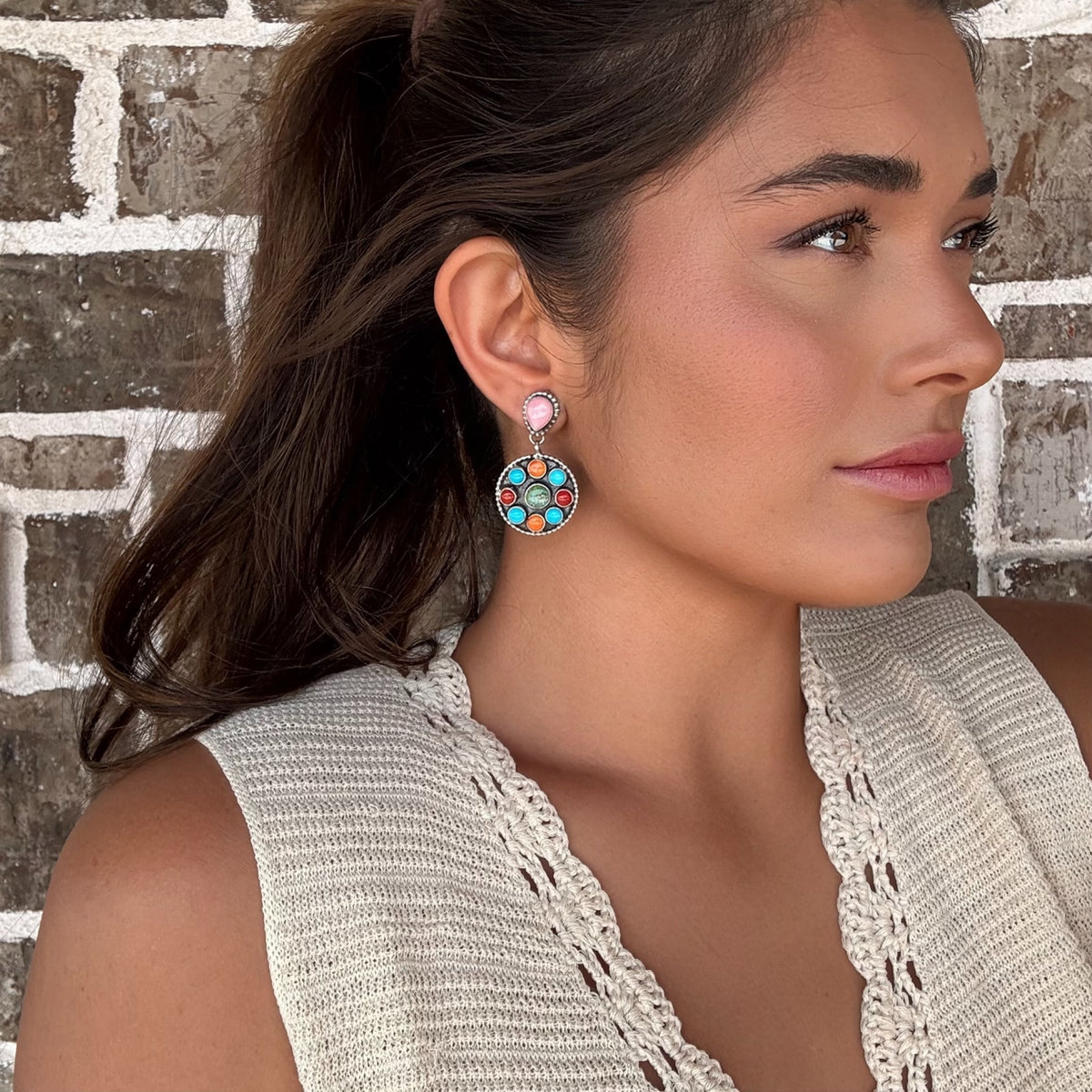 Travis J Multi Stone Earrings