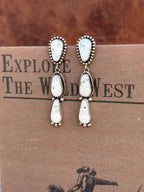 The Yazzie White Buffalo Dangle Earrings