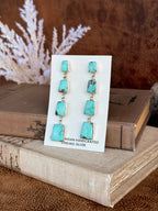 The Running Bear Kingman Turquoise Dangle Earrings