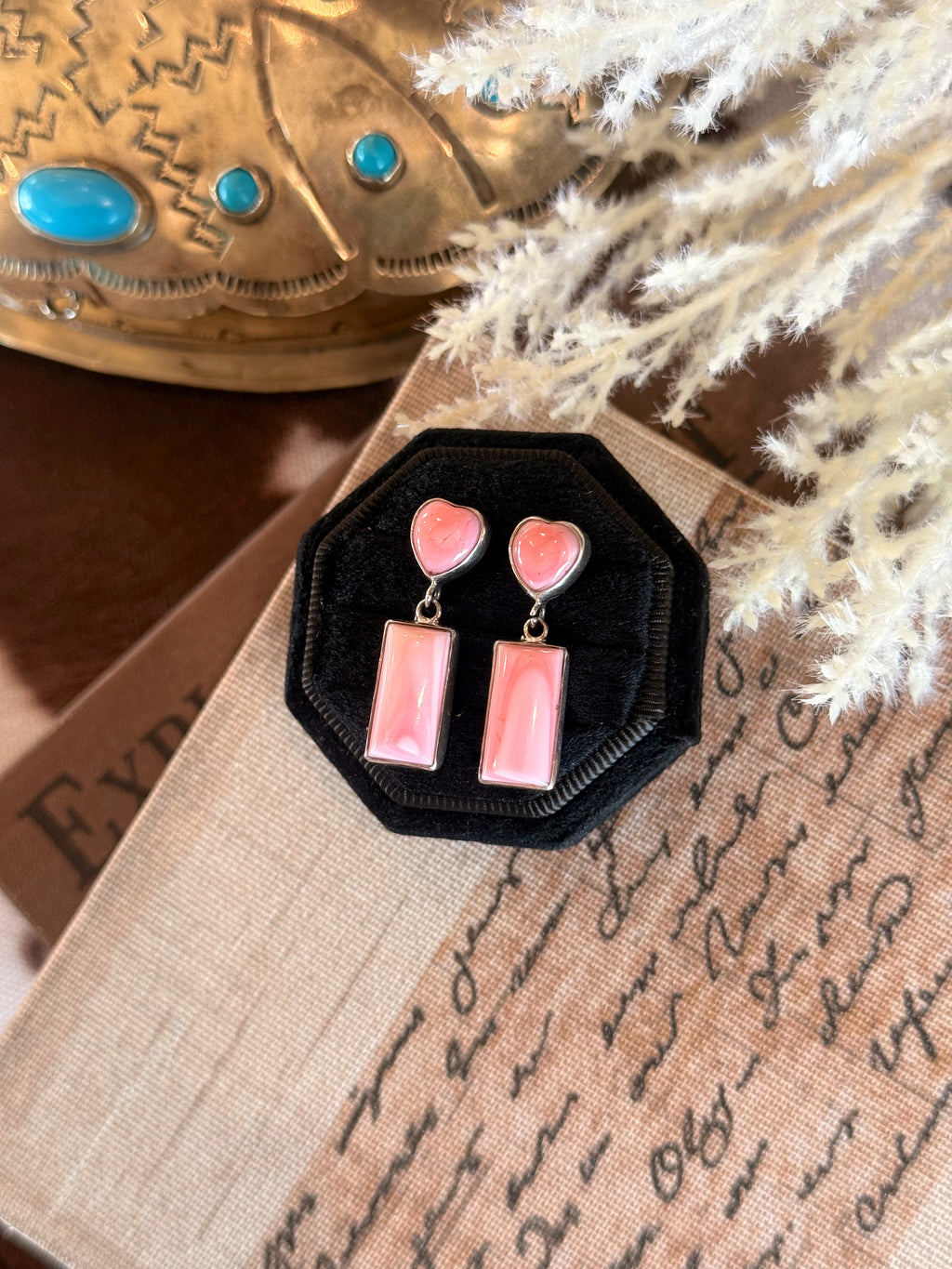 The Pink Conch Earrings