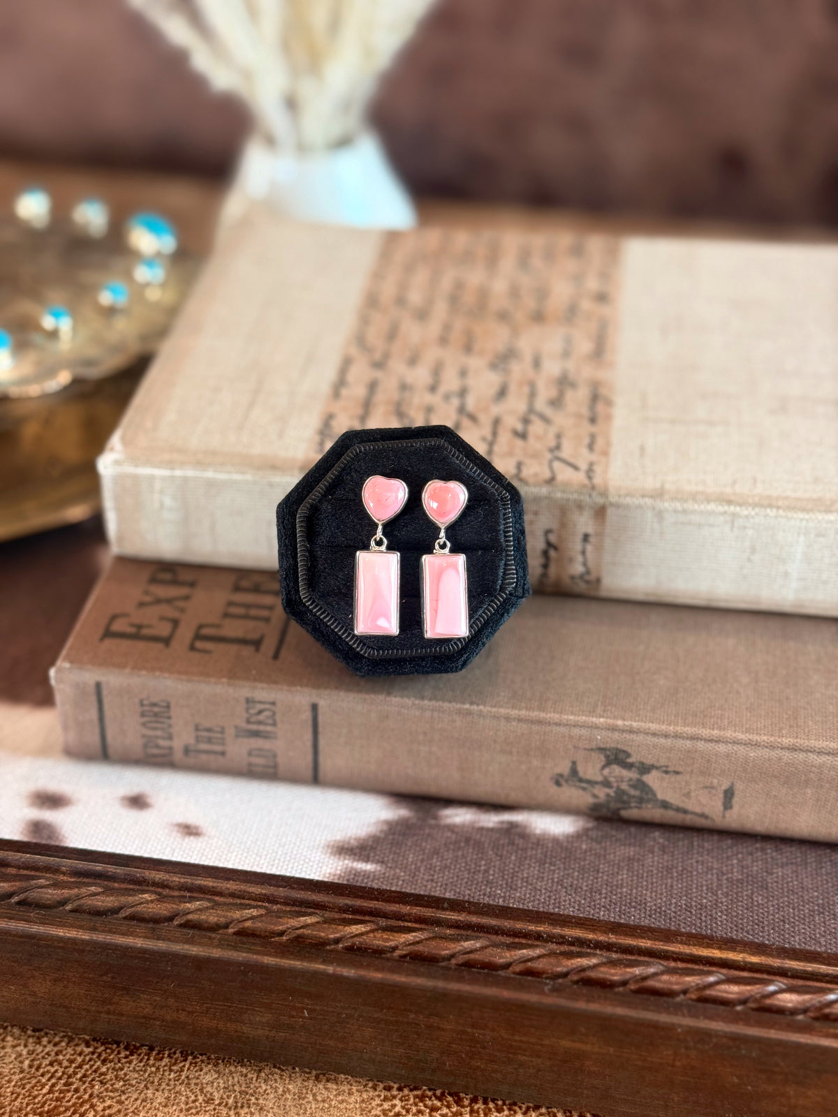 The Pink Conch Earrings