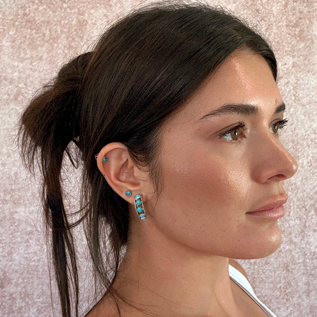 The Mini Turquoise Studs