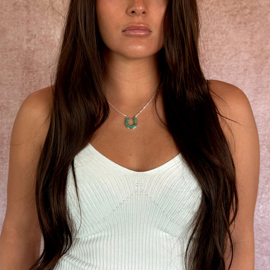The Turquoise Horseshoe Necklace