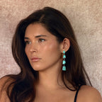 The Running Bear Kingman Turquoise Dangle Earrings